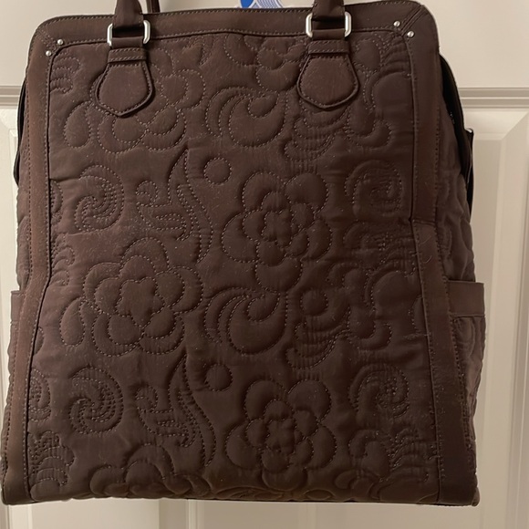 Vera Bradley large tote in chocolate brown - Picture 3 of 7